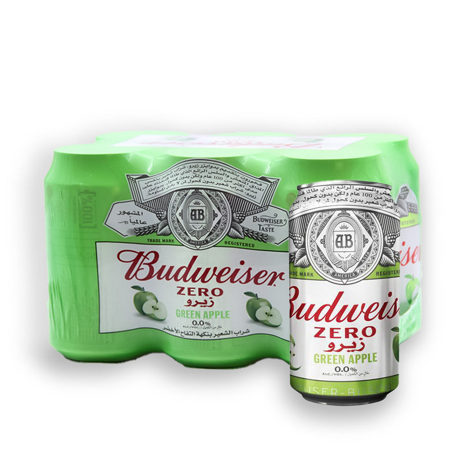 Budweiser Zero Apple Can – Box Of 24 Pieces – 330 Ml