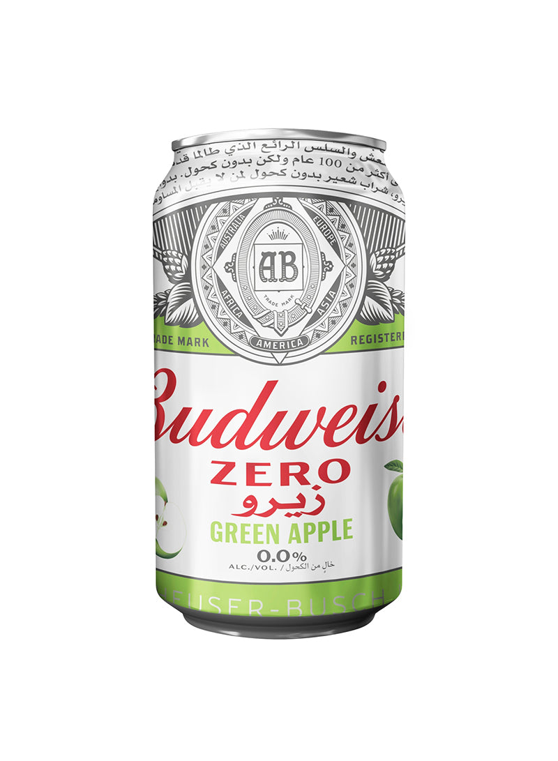 Budweiser Zero Apple Can – Box Of 24 Pieces – 330 Ml