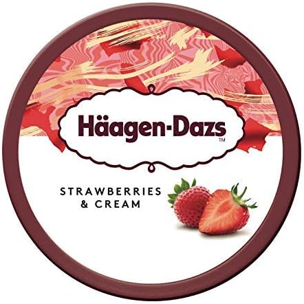 Haagen Dazs Strawberry & Cream Mini Cups – Box Of 24 Pieces – 100 Ml