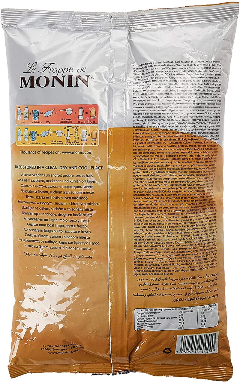 Monin Le Frappe Coffee Base – Box Of 5 Pcs – 2 kg