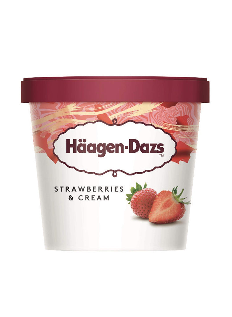 Haagen Dazs Strawberry & Cream Mini Cups – Box Of 24 Pieces – 100 Ml