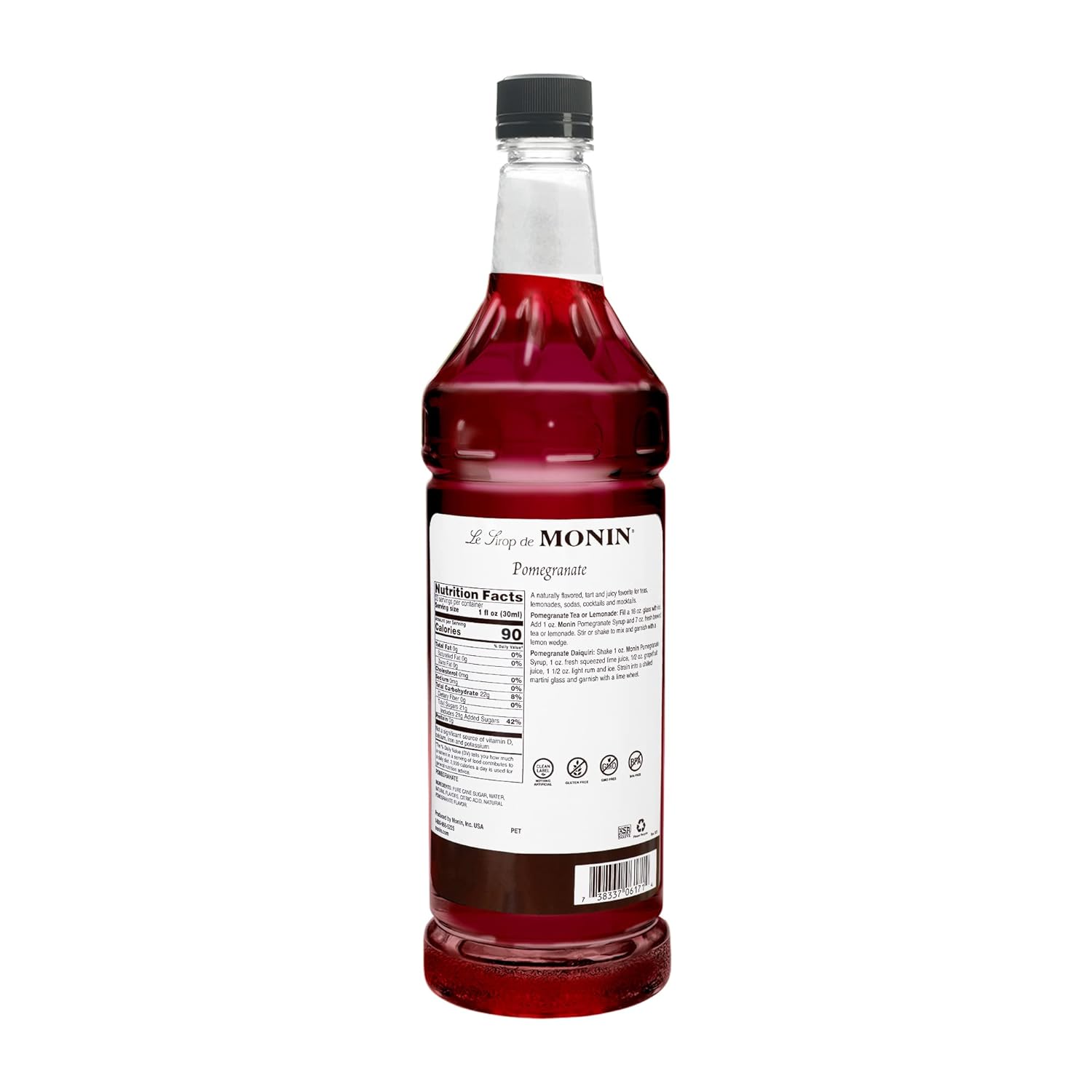 Monin Pomegranate Syrup – Box Of 6 Pcs – 1 ltr