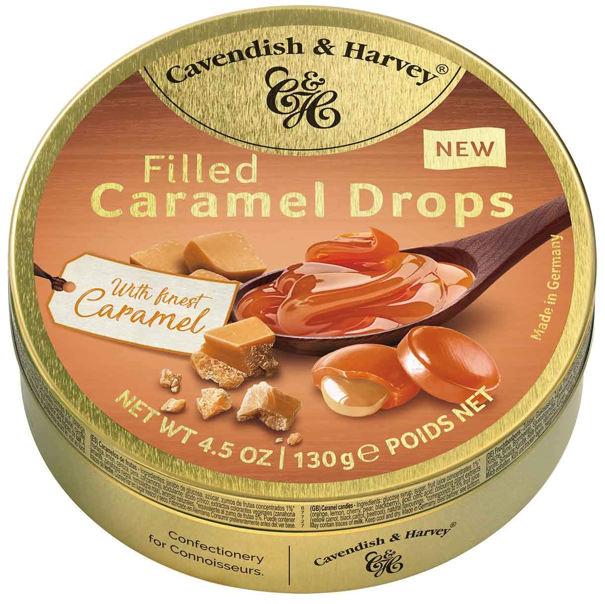 Cavendish & Harvey-Filled Caramel Drops With  Finest Caramel- Box Of 11 –130g