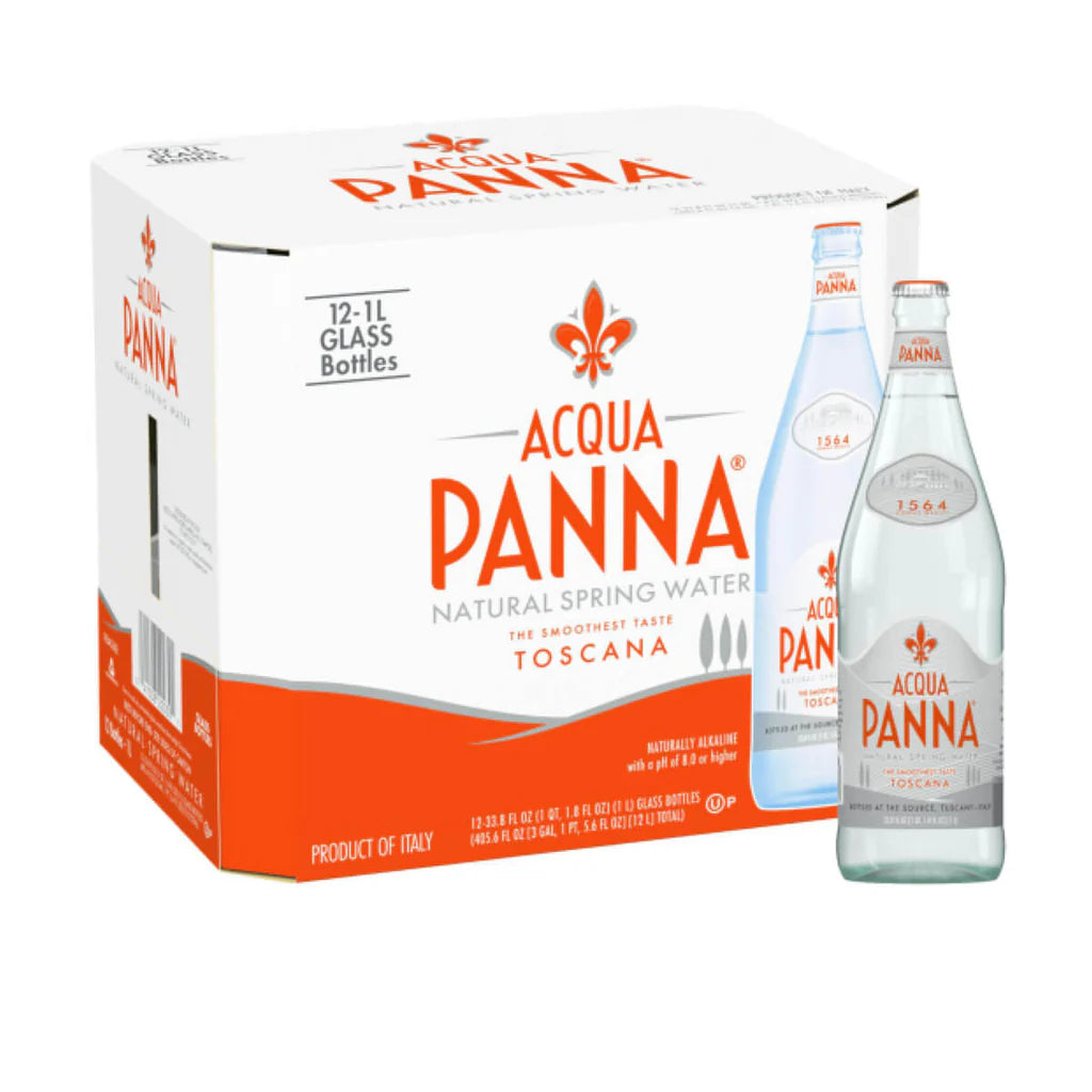 Acqua Panna Natural Still Water Glass  - Box Of Bottle 24 Pcs – 1 Ltr