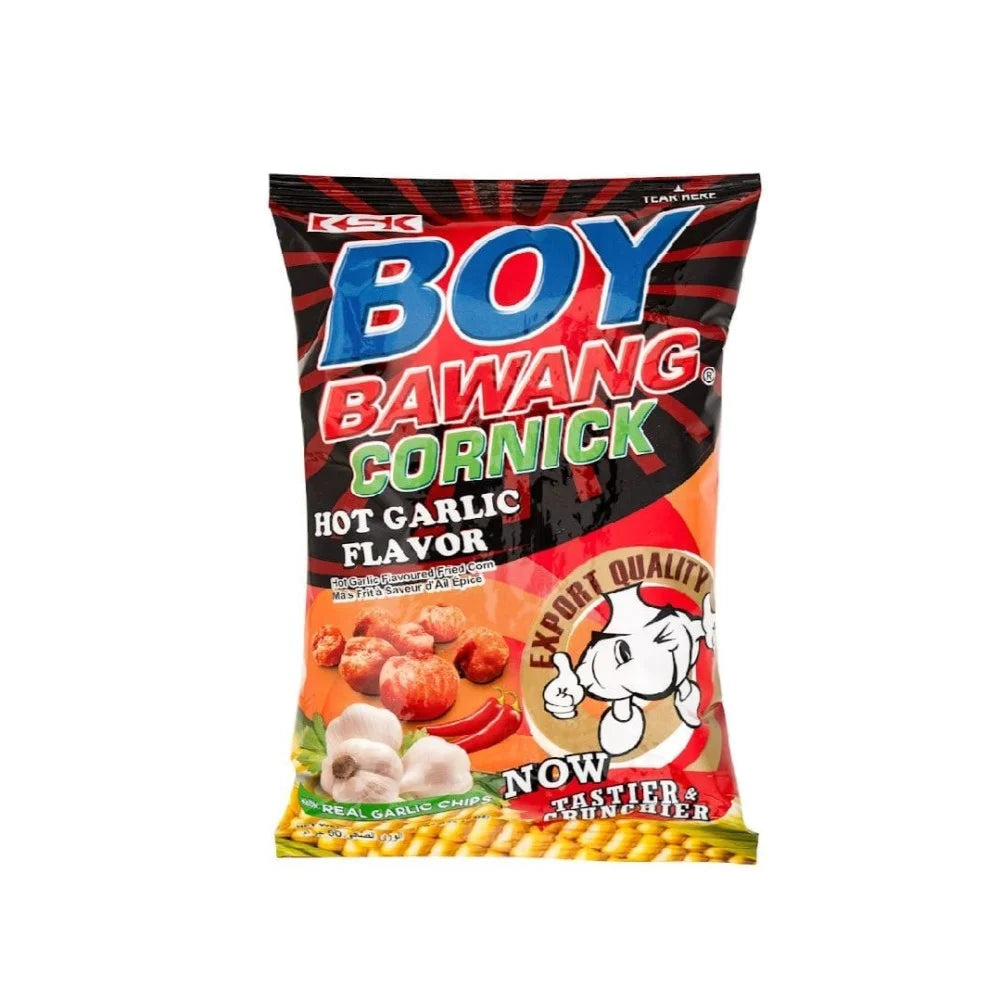 BOY BAWANG - CORNICK HOT GARLIC FLAVOR - BOX OF 40 PIECES - 100 G