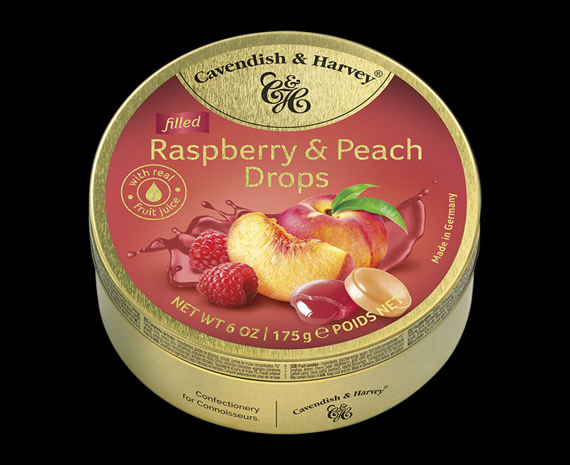 Cavendish & Harvey-Raspberry & Peach Drops- Box Of 9 – 175g