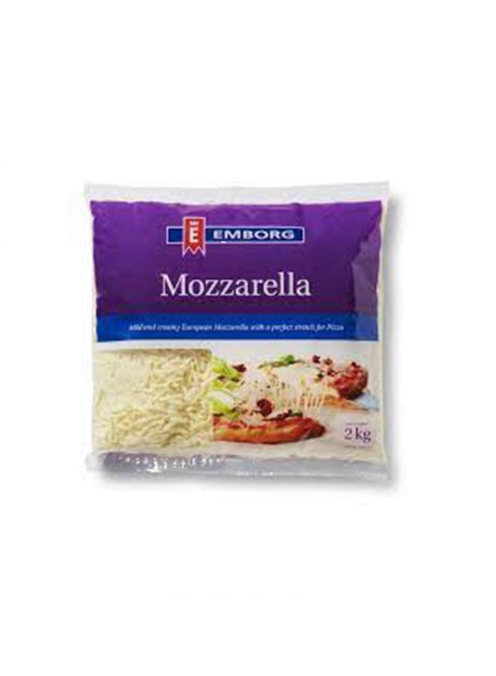 Emborg Easy Stretch W/Mozzarella Shredded F.I.D.M.46% – Box of 6 Pieces – 2 Kg