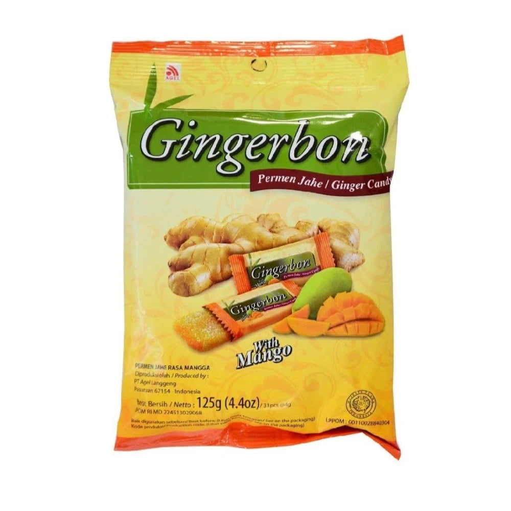 GINGERBON - MANGO CANDY - BOX OF 20 PIECES - 125 G