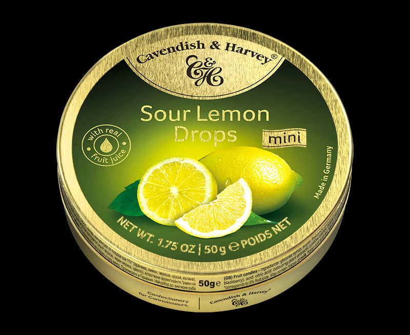 Cavendish & Harvey-Sour Lemon Drops- Box Of 14 –50g