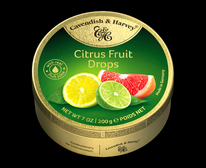 Cavendish & Harvey- Citrus Fruit Drops- Box Of 9 –200g