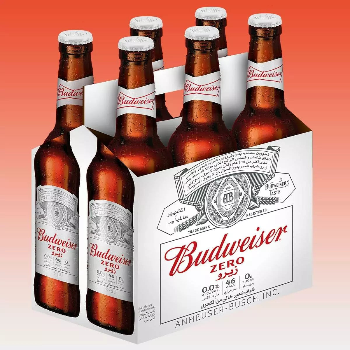 Budweiser Zero Malt Bottle – Box Of 24 Pieces – 330 Ml