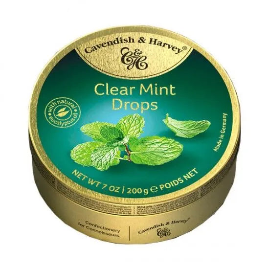 Cavendish & Harvey-Clear Mint Drops- Box Of 9 –200g