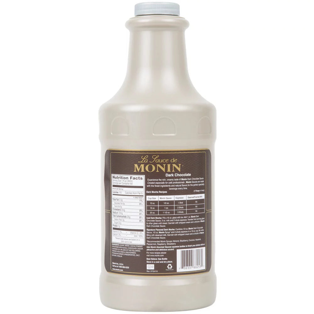 Monin Sauce Dark Chocolate – Box Of 4 Pcs – 1.89 ltr