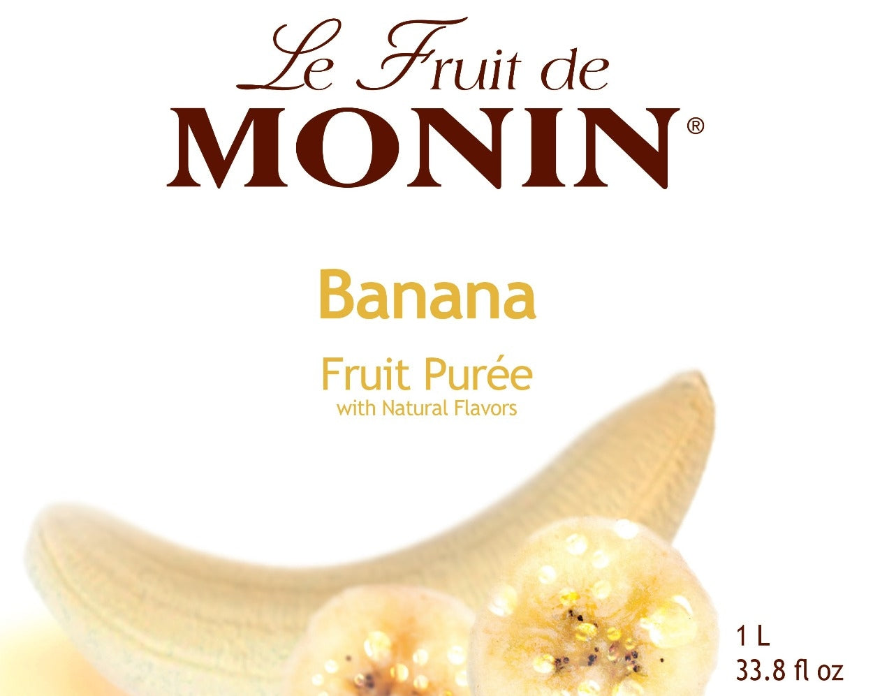 Monin Banana Puree – Box Of 4 Pcs – 1 ltr