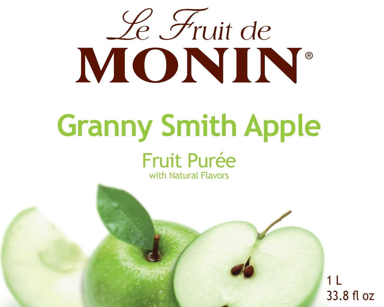 Monin Green Apple Puree – Box Of 4 Pcs – 1 ltr