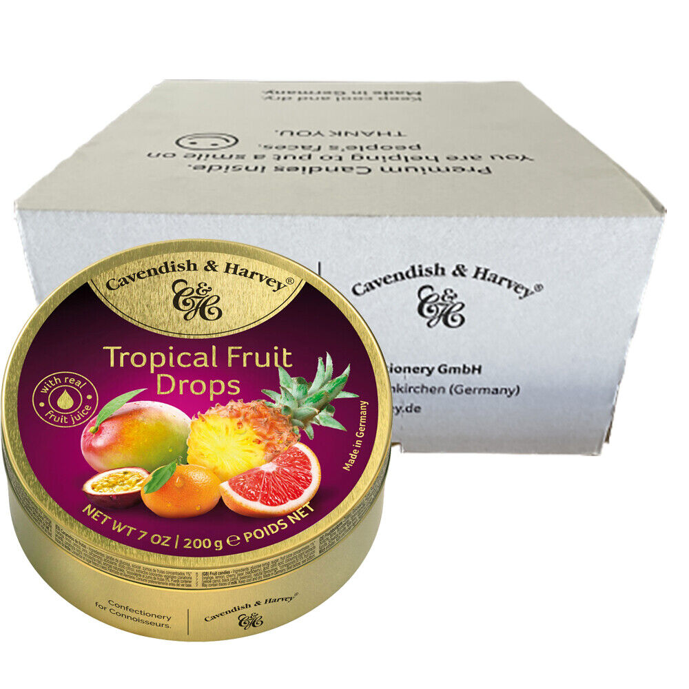 Cavendish & Harvey- Tropical Fruit Drops- Box Of 9 –200g