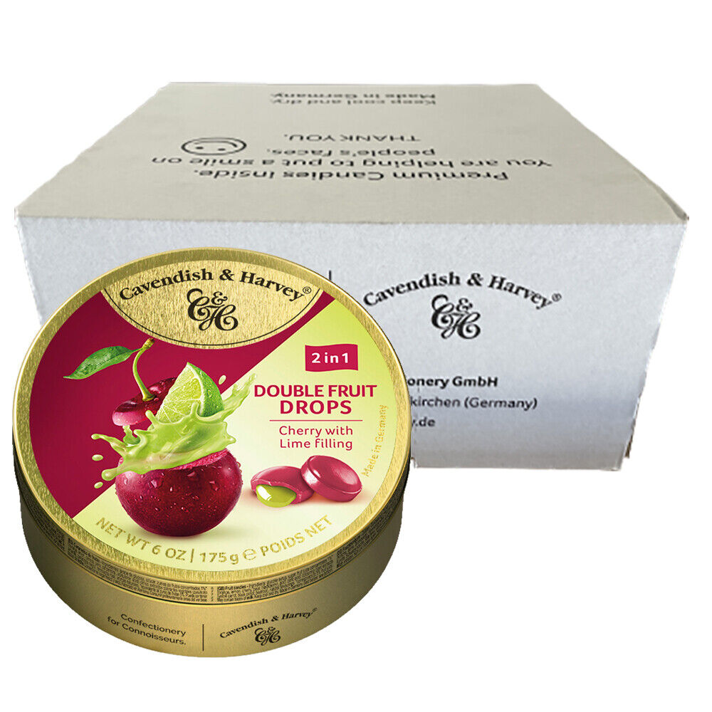 Cavendish & Harvey- Cherry with Lime Filling- Box Of 9 –175g