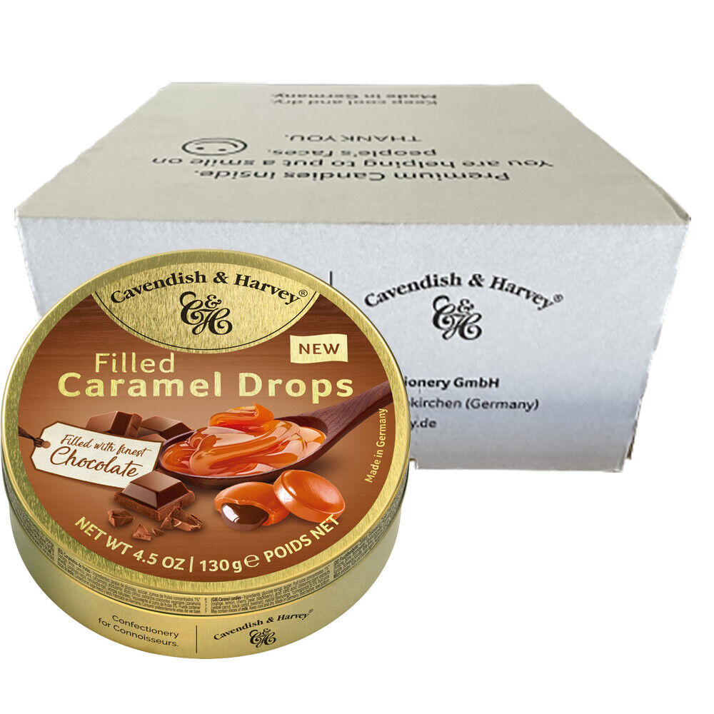 Cavendish & Harvey-Filled Caramel Drops With  Finest Caramel- Box Of 11 –130g