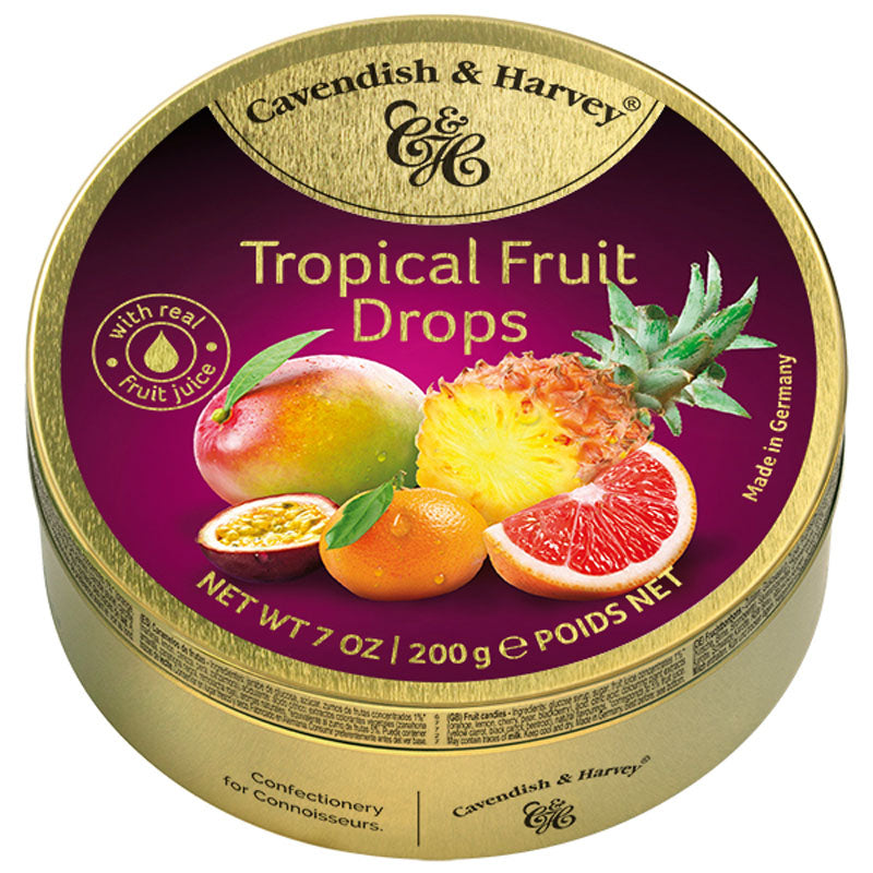 Cavendish & Harvey- Tropical Fruit Drops- Box Of 9 –200g