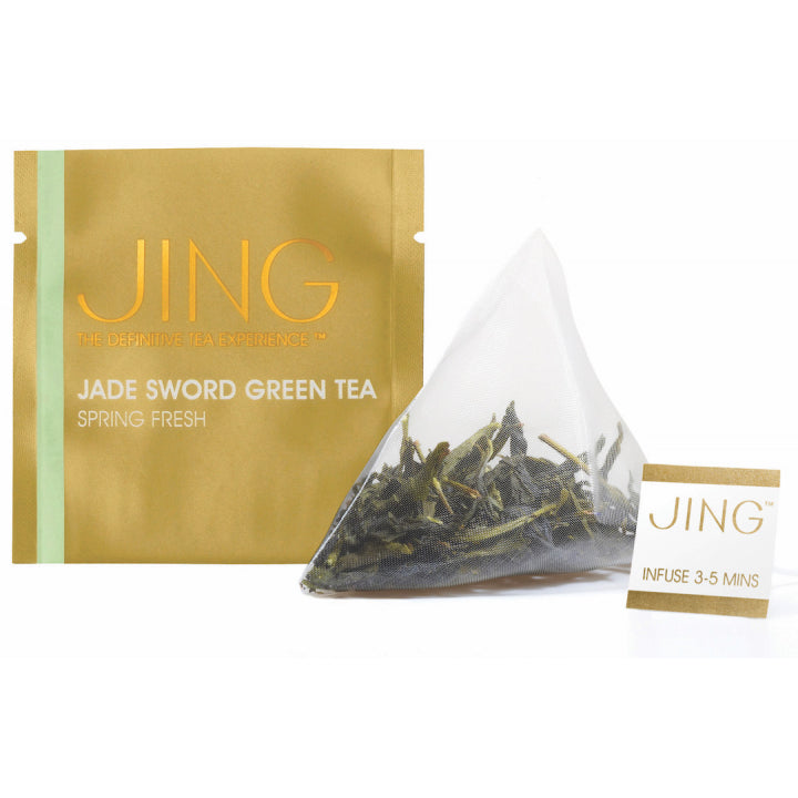 Jing Tea -Jade Sword Tea – Box of 6 Pieces – 100 Packets