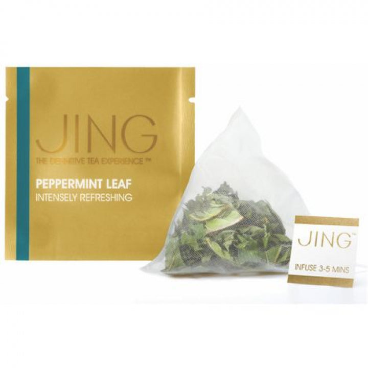 Jing Tea -Peppermint Leaf Tea – Box of 6 Pieces – 100 Packets