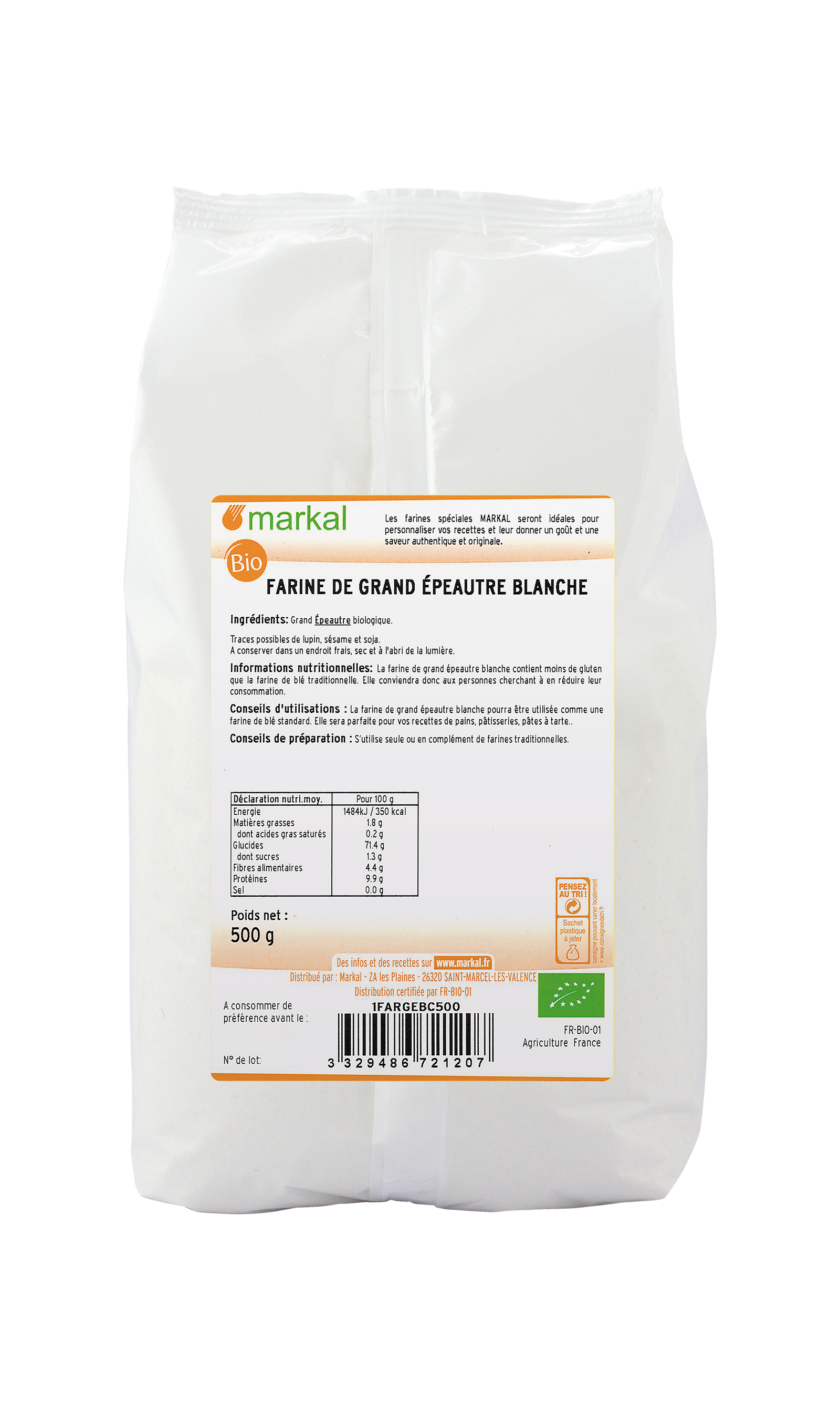 MARKAL - French white wheat flour - 500G