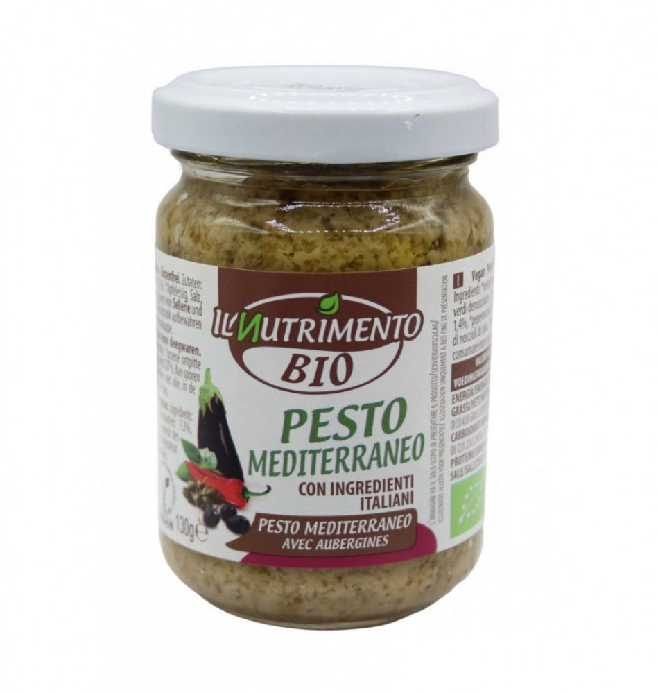 IL NUTRIMENTO - ORGANIC MEDITERRANEAN PESTO AUBERGINE VEGAN ITALIAN - 130G