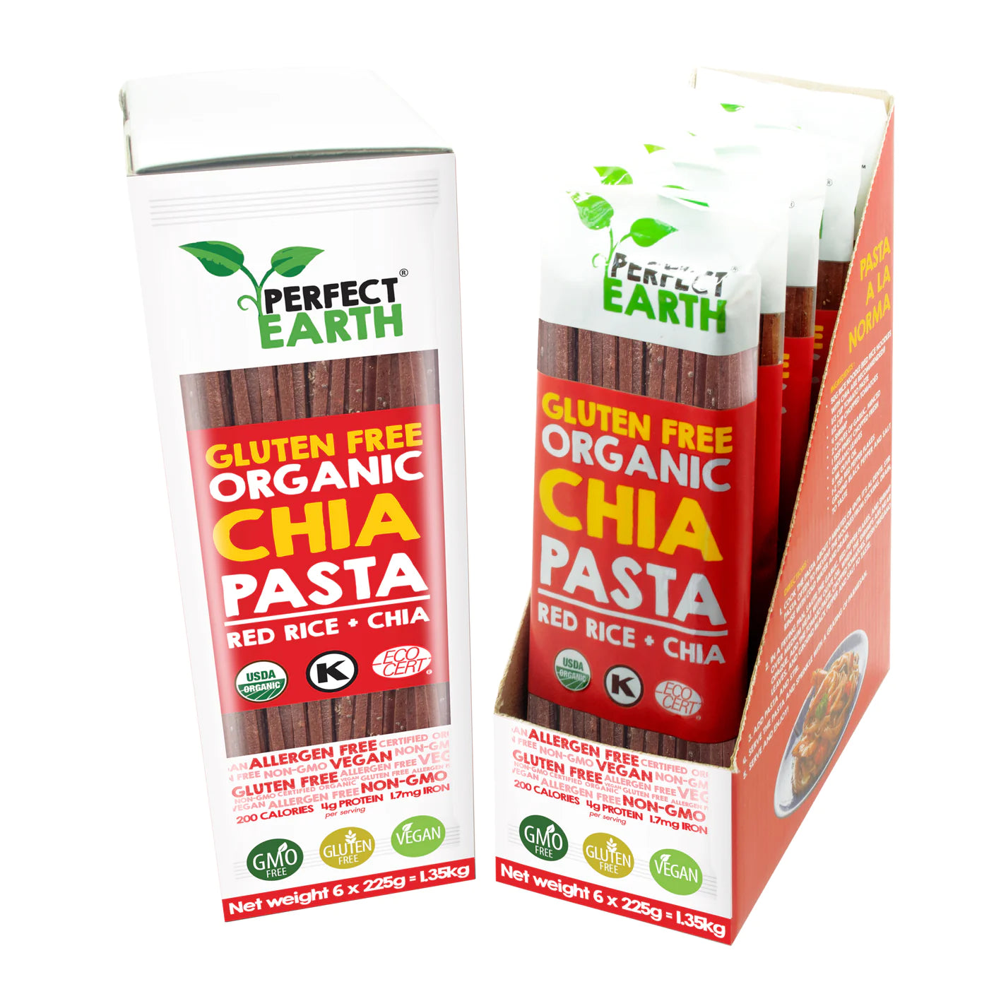 Perfect Earth - Organic Chia Pasta Red Rice Gluten Free - 225g
